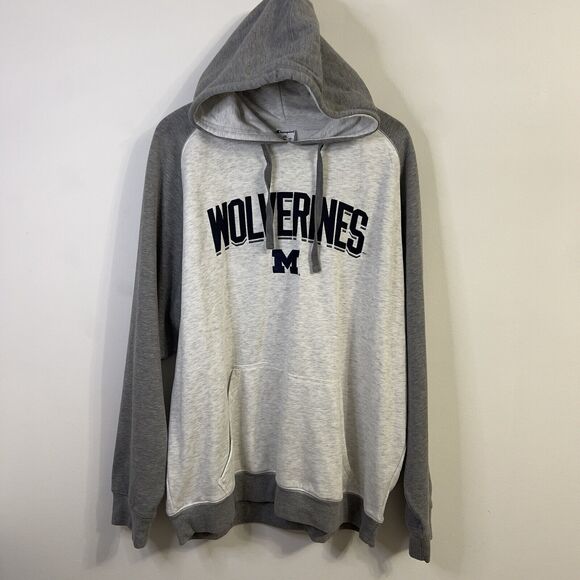 Champion Brand Michigan Wolverines & Arizona Coyotes Men's Hoodie, Gray Cole XXL - Picture 2 of 6